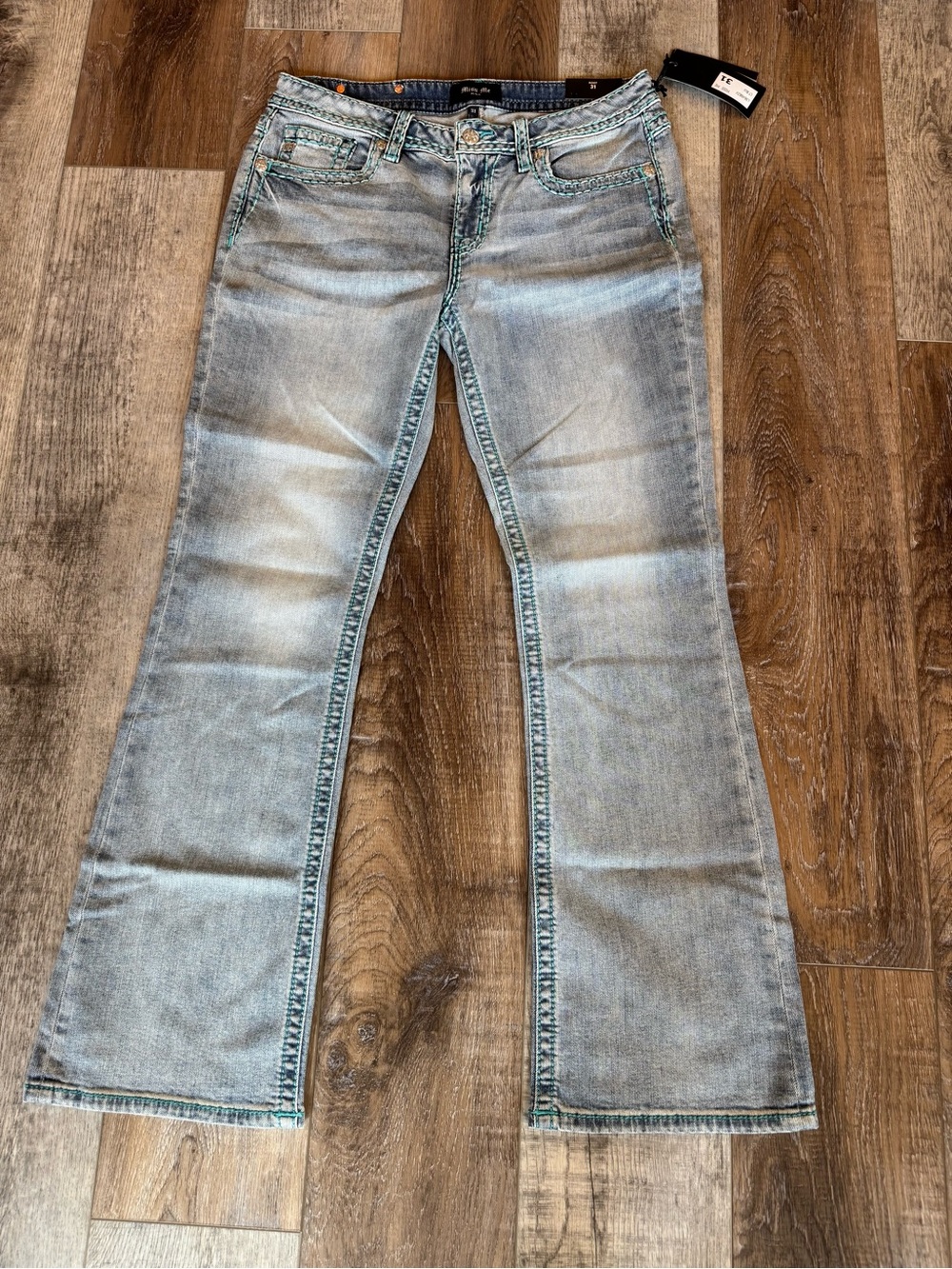 Miss Me Piston Stitched Bootcut Jeans - Picture 7 of 13